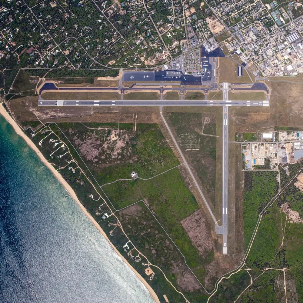 Aerial view of nantucket airport